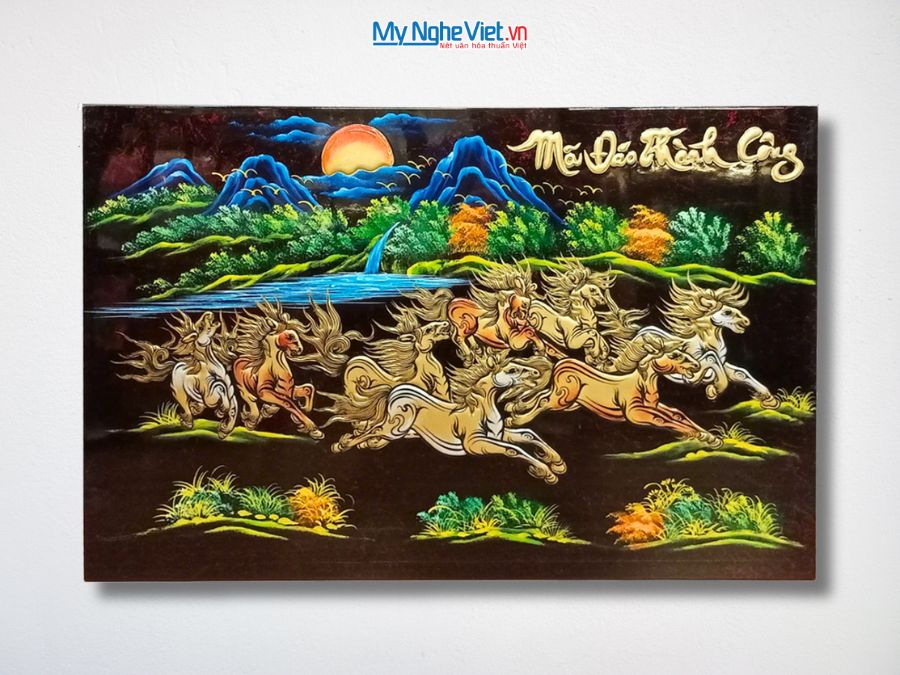 Tranh Mã Đáo Thành Công Đắp Nổi Phù Điêu 40x60cm MNV-TSM468-3