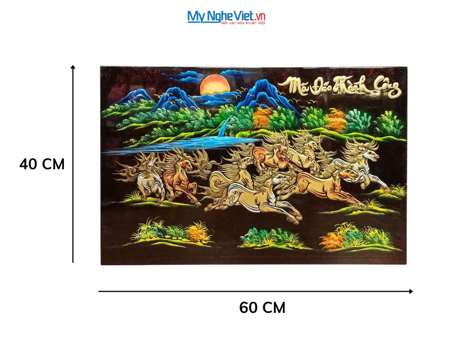 Tranh Mã Đáo Thành Công Đắp Nổi Phù Điêu 40x60cm MNV-TSM468-3