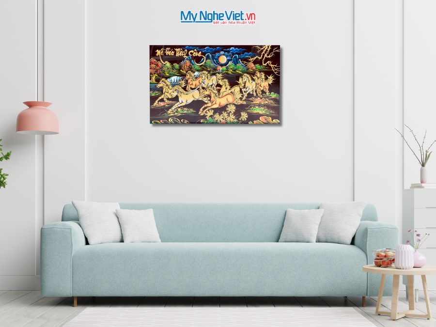 Tranh Mã Đáo Thành Công Đắp Nổi Phù Điêu 50x80cm TSM588-3