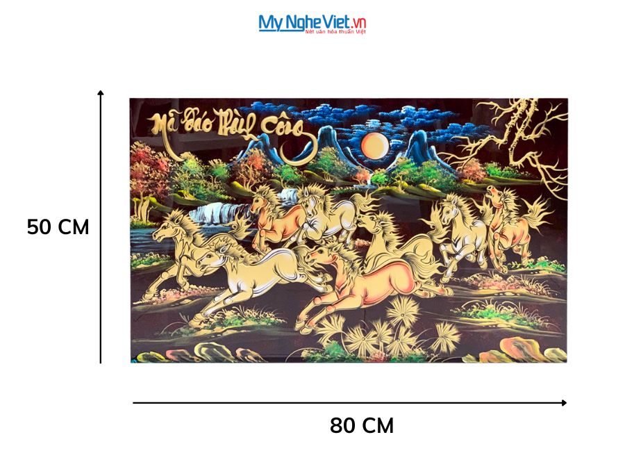 Tranh Mã Đáo Thành Công Đắp Nổi Phù Điêu 50x80cm TSM588-3