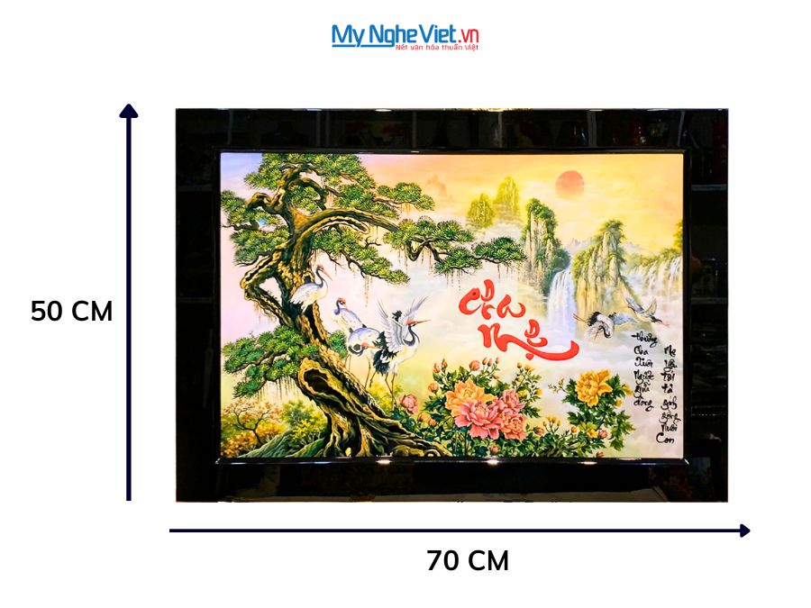 Tranh Sơn Mài Chữ Cha Mẹ 50x70cm TSM46K1