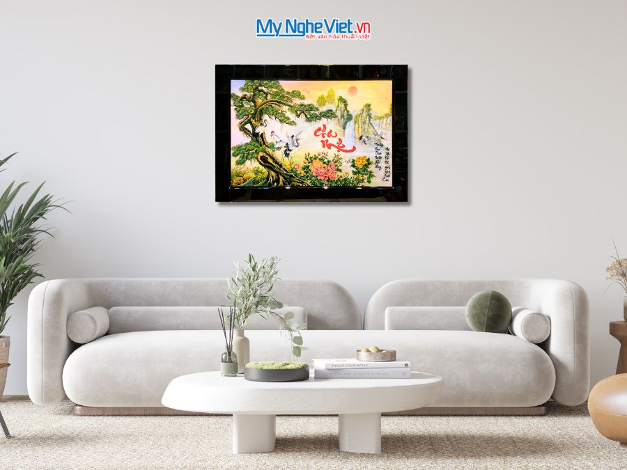 Tranh Sơn Mài Chữ Cha Mẹ 50x70cm TSM46K1
