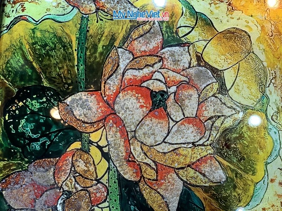 Tranh Sơn Mài Hoa Sen 35x45cm TBL34/17K3-9