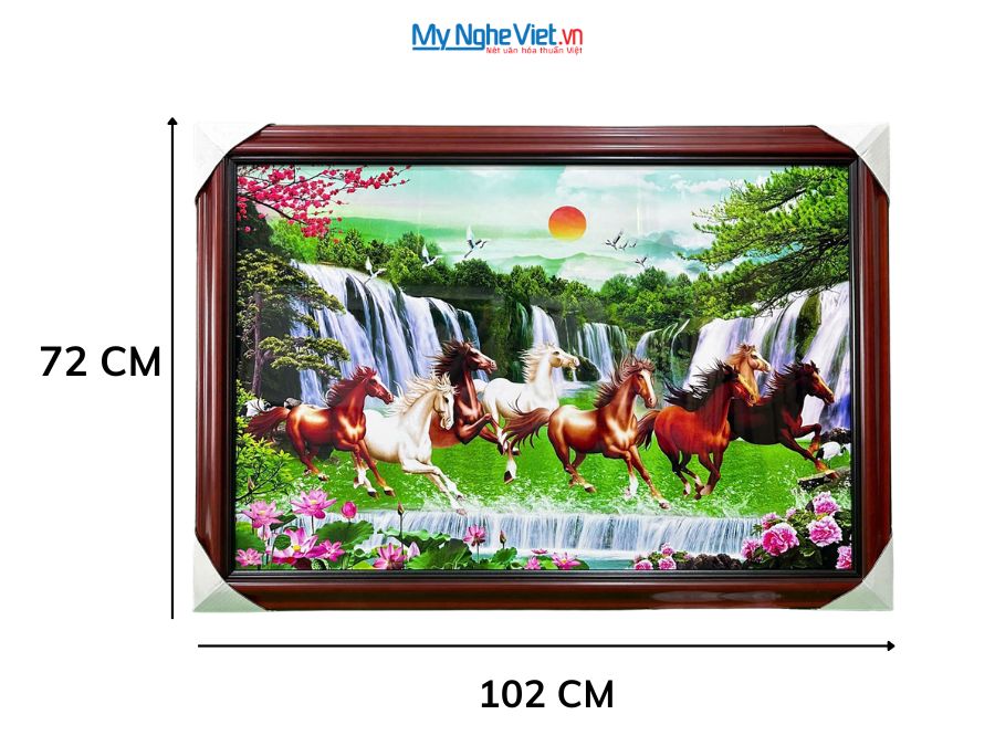 Tranh Sơn Mài Mã Đáo Thành Công 72x102cm TSM7138-3