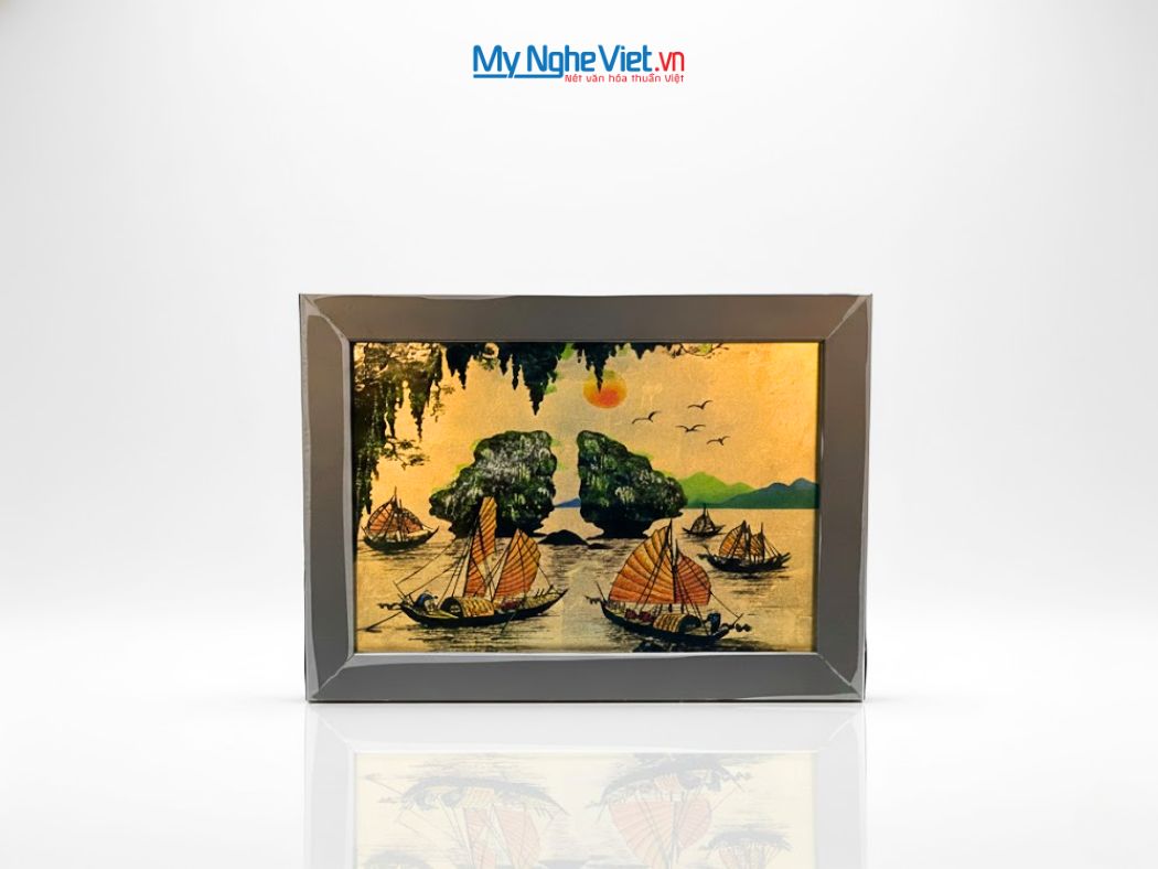 Tranh Sơn Mài Vịnh Hạ Long Dát Vàng 25x35cm tsm2535.5