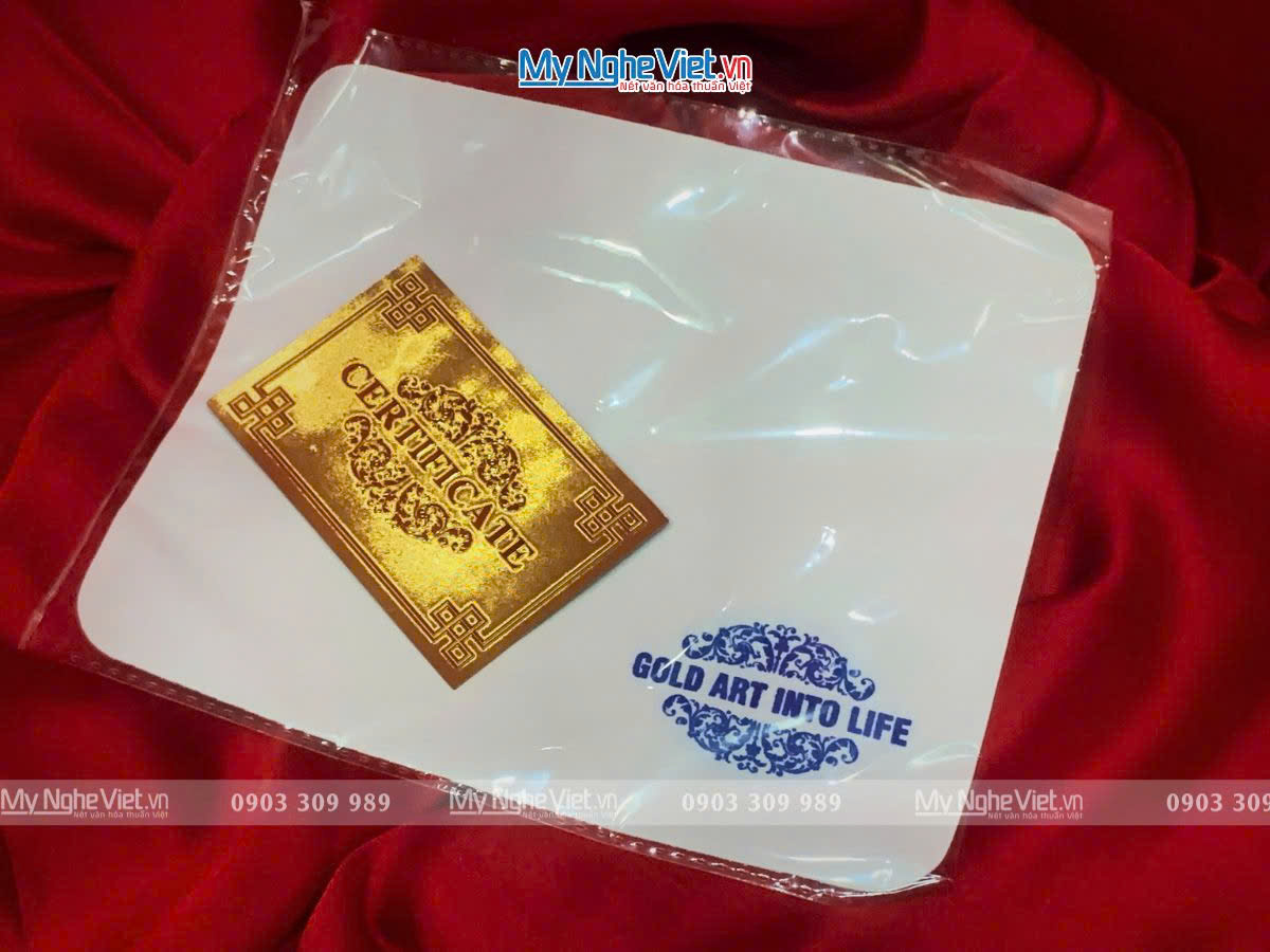  Tranh Thuận Buồm Dát Vàng Nền Đen Để Bàn 24k - MNVHD04.3