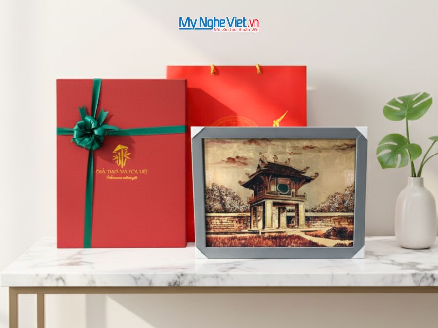 Tranh Sơn Mài Văn Miếu Quốc Tử Giám 35x45cm TSM3545-1.2