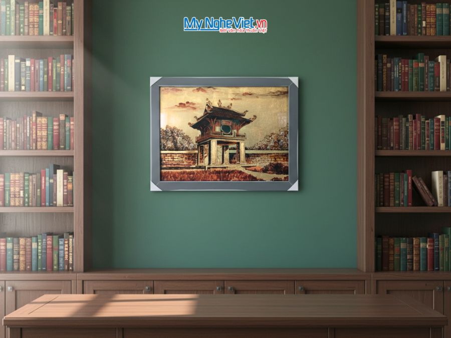 Tranh Sơn Mài Văn Miếu Quốc Tử Giám 35x45cm TSM3545-1.2